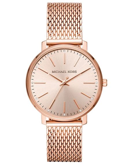 michael kors pyper rose gold mesh|Michael Kors rose gold watch.